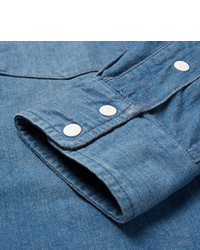 Мужская синяя джинсовая рубашка от Chimala