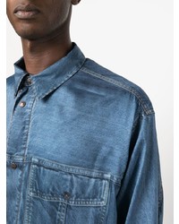 Мужская синяя джинсовая рубашка от Diesel