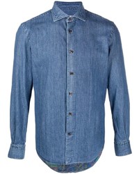 Мужская синяя джинсовая рубашка от Etro