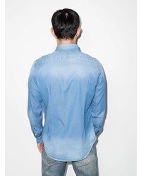 Мужская синяя джинсовая рубашка от Eleventy