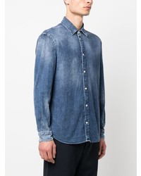 Мужская синяя джинсовая рубашка от Dondup