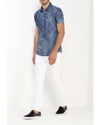 Мужская синяя джинсовая рубашка от Fresh Brand