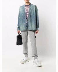 Мужская синяя джинсовая рубашка от Ambush