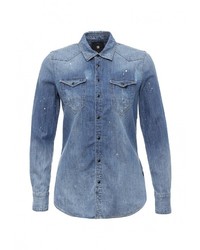 Женская синяя джинсовая рубашка от G Star