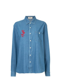 Женская синяя джинсовая рубашка от G.V.G.V.Flat