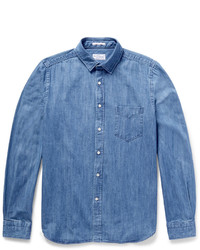 Мужская синяя джинсовая рубашка от Gant