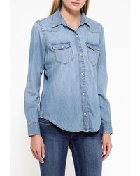 Женская синяя джинсовая рубашка от Gap