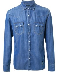 Мужская синяя джинсовая рубашка от GUILD PRIME