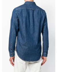Мужская синяя джинсовая рубашка от Kent & Curwen