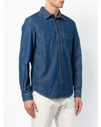 Мужская синяя джинсовая рубашка от Kent & Curwen
