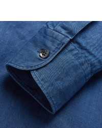 Мужская синяя джинсовая рубашка от Incotex