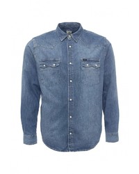 Мужская синяя джинсовая рубашка от Lee