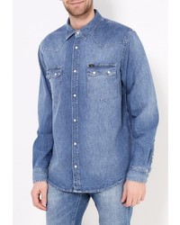 Мужская синяя джинсовая рубашка от Lee
