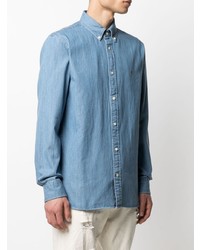 Мужская синяя джинсовая рубашка от Tommy Hilfiger