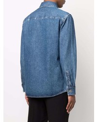 Мужская синяя джинсовая рубашка от A.P.C.