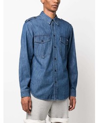 Мужская синяя джинсовая рубашка от MARANT