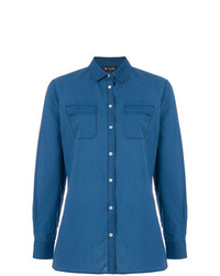 Женская синяя джинсовая рубашка от Loro Piana