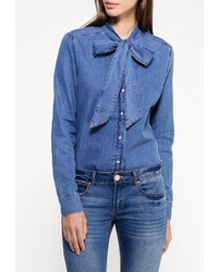 Женская синяя джинсовая рубашка от LOST INK