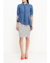 Женская синяя джинсовая рубашка от LOST INK