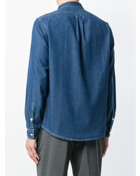 Мужская синяя джинсовая рубашка от Kenzo