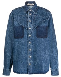 Мужская синяя джинсовая рубашка от Namacheko