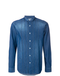Мужская синяя джинсовая рубашка от Paolo Pecora