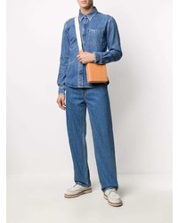 Мужская синяя джинсовая рубашка от Ami Paris