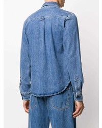 Мужская синяя джинсовая рубашка от Ami Paris