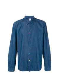 Мужская синяя джинсовая рубашка от Ps By Paul Smith