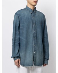 Мужская синяя джинсовая рубашка от Polo Ralph Lauren