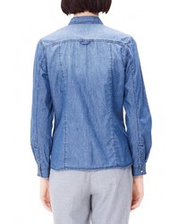 Женская синяя джинсовая рубашка от s.Oliver