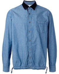Мужская синяя джинсовая рубашка от Sacai