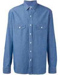 Мужская синяя джинсовая рубашка от Salvatore Piccolo
