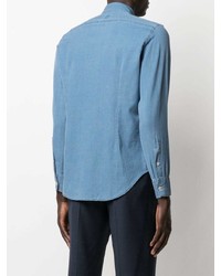 Мужская синяя джинсовая рубашка от Eleventy