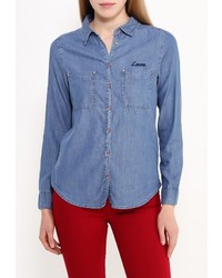 Женская синяя джинсовая рубашка от SPRINGFIELD