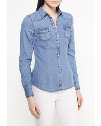 Женская синяя джинсовая рубашка от SPRINGFIELD