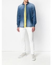 Мужская синяя джинсовая рубашка от Dondup