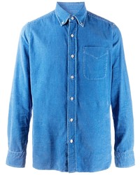 Мужская синяя джинсовая рубашка от Tom Ford