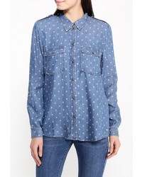 Женская синяя джинсовая рубашка от Tom Tailor Denim