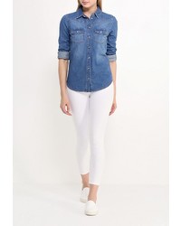 Женская синяя джинсовая рубашка от Topshop