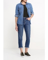 Женская синяя джинсовая рубашка от Topshop