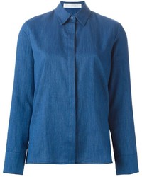 Женская синяя джинсовая рубашка от Victoria Beckham