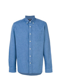 Мужская синяя джинсовая рубашка от Woolrich