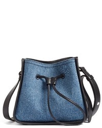 Синяя джинсовая сумка-мешок