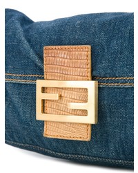 Синяя джинсовая сумка-саквояж от Fendi Vintage