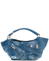 Женская синяя джинсовая сумка от Dsquared2
