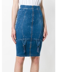 Синяя джинсовая юбка-миди от Murmur