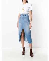 Синяя джинсовая юбка-миди от The Seafarer