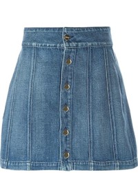 Синяя джинсовая юбка на пуговицах от Frame Denim