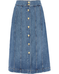Синяя джинсовая юбка на пуговицах от Frame